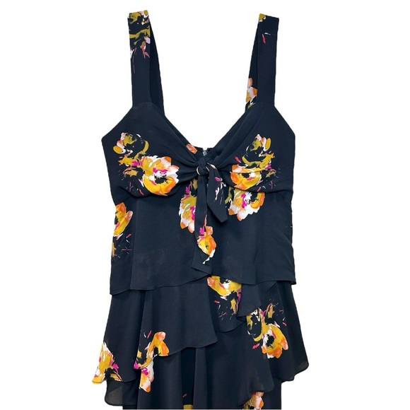 A.L.C. - Women’s ‘Natalia’ Silk Maxi Dress, Floral Mixed Print - Black, Size 4 - Picture 5 of 17